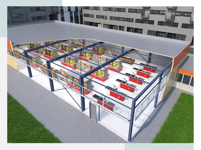 Строительство магазинов в Дальнегорск от 618 руб. за м²