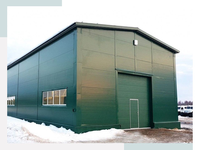 Двускатные ангары в Дальнегорске